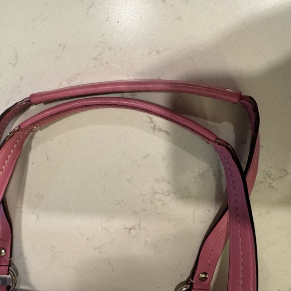 Coach Pink Multicolor Signature Tote with Cherry Charm Accent - Picture 12 of 13